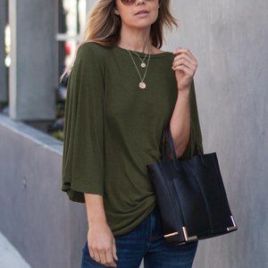 Reflection Women'S Boatneck Flutter Sleeve Top